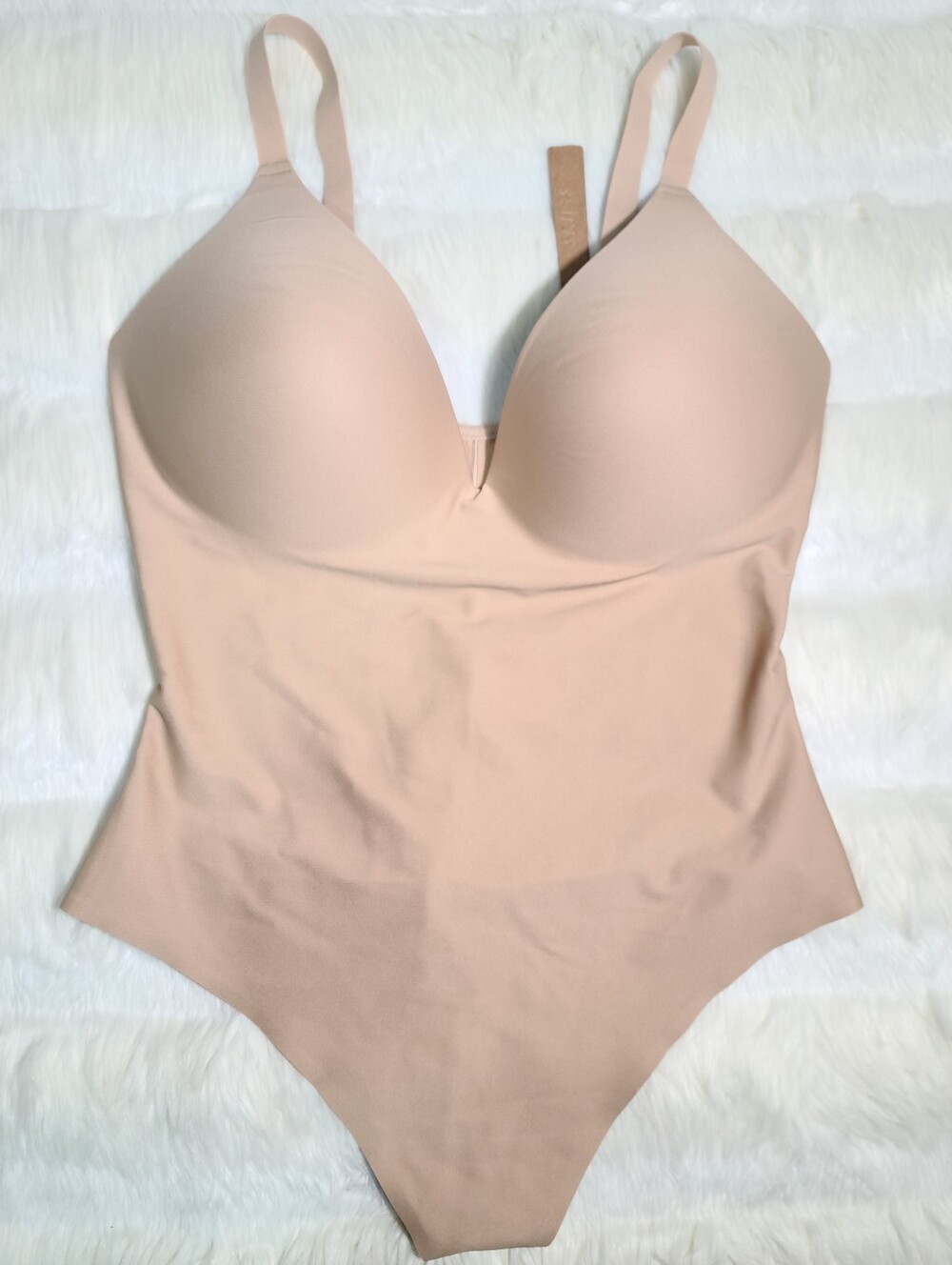 SKIMS Body Super Push Up Thong Bodysuit Cream Clay 3X NEW